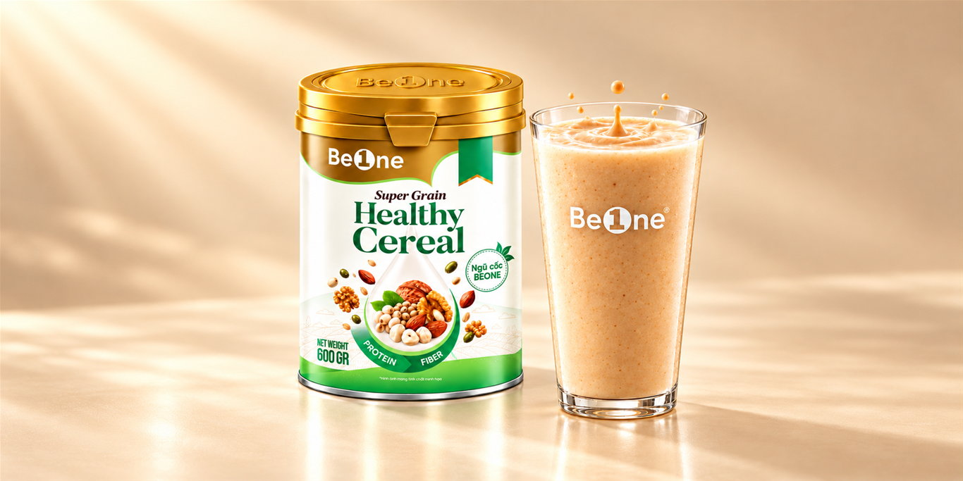 Ngũ cốc BeOne – Tinh túy 15 loại hạt, hương thơm độc bản, sánh mịn từng ngụm.